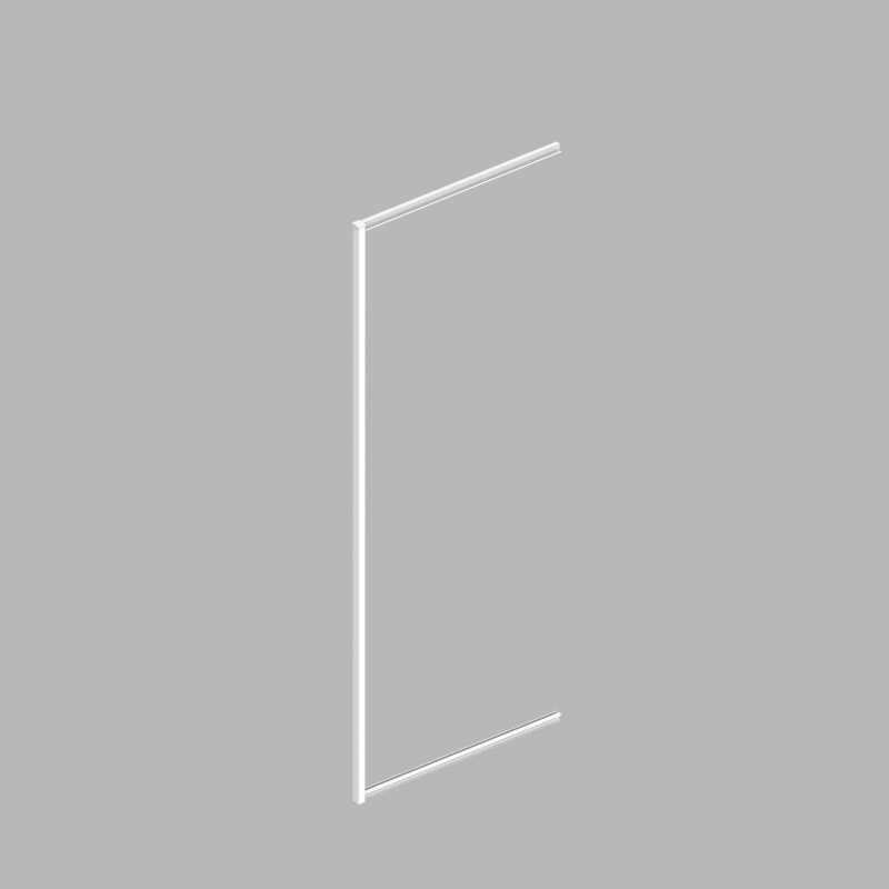 Προφίλ Τοίχου Καμπίνας Interceramic Matte White 200cm (6-200MW)
