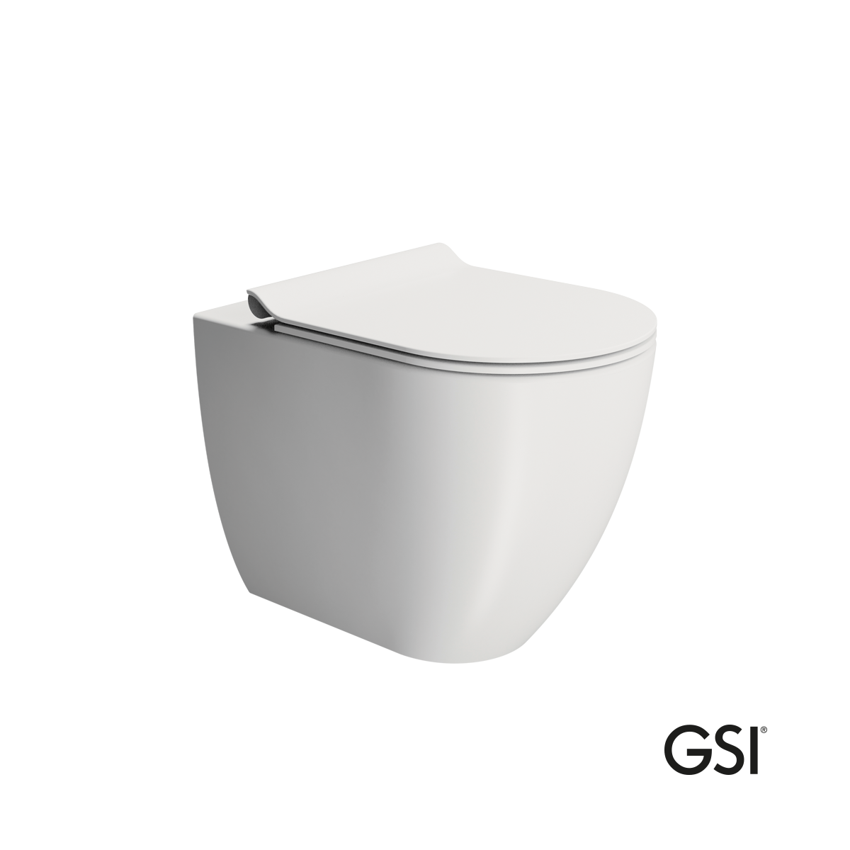 Λεκάνη Υψηλής Πίεσης Πισωστόμια Pura/55 Swirlflush με κάλυμμα Super Slim Soft Close MS86SC, GSI White Matt