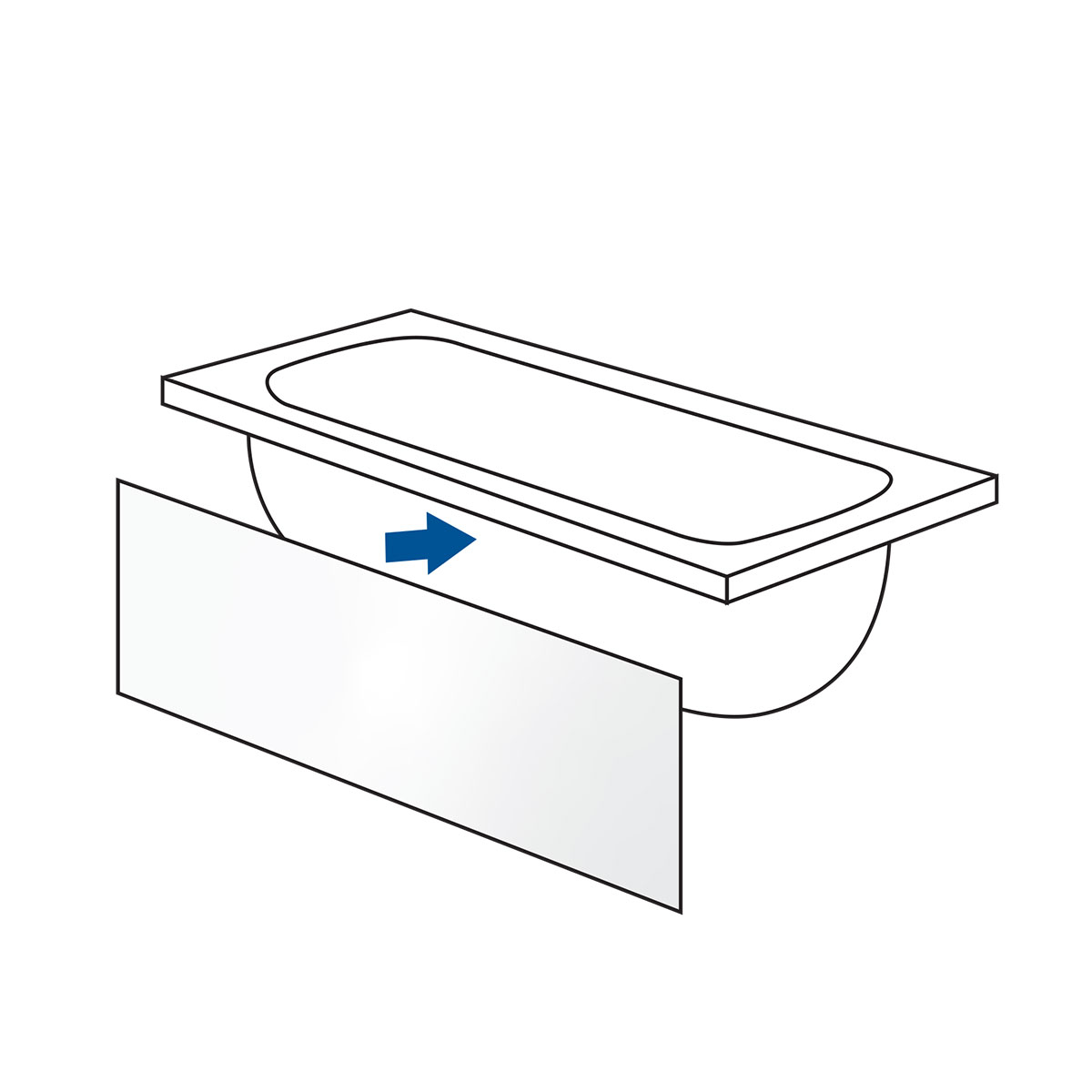 Ποδιά μπανιέρας εμπρόσθια 160x53h, SIRENE