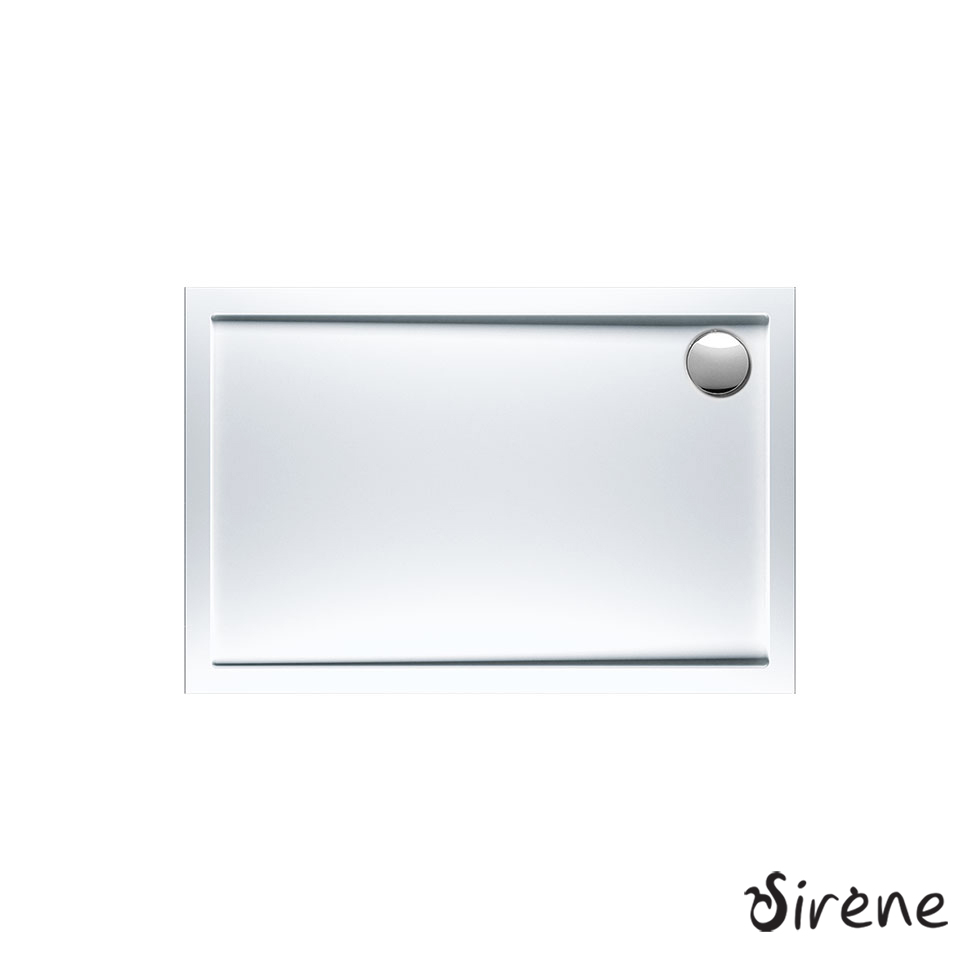 Ντουζιέρα Ακρυλική Παραλληλόγραμμη 120x90 extra-flat Φ90 Sirene White