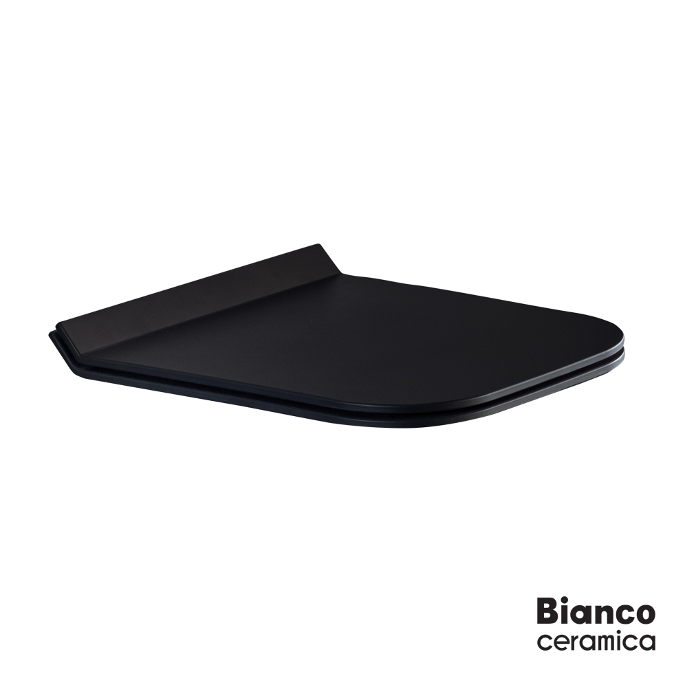 Κάλυμμα Λεκάνης ENZO Slim Slim Soft Close  Bianco Ceramica Black Matt