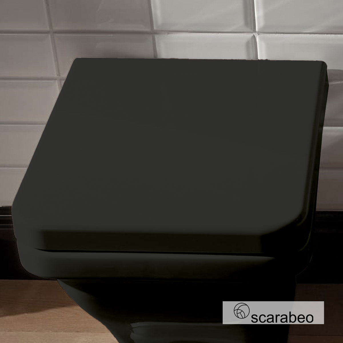 ΚΑΛΥΜΜΑ ΛΕΚ.BUTTERFLY SOFT CLOSE SCARABEO NIGHT (BLACK)/CHR