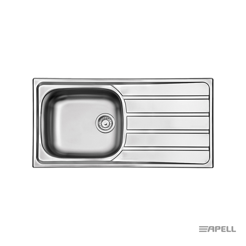 Νεροχύτης Κουζίνας Ανοξείδωτος Area 100x50 Αpell Inox Λείο