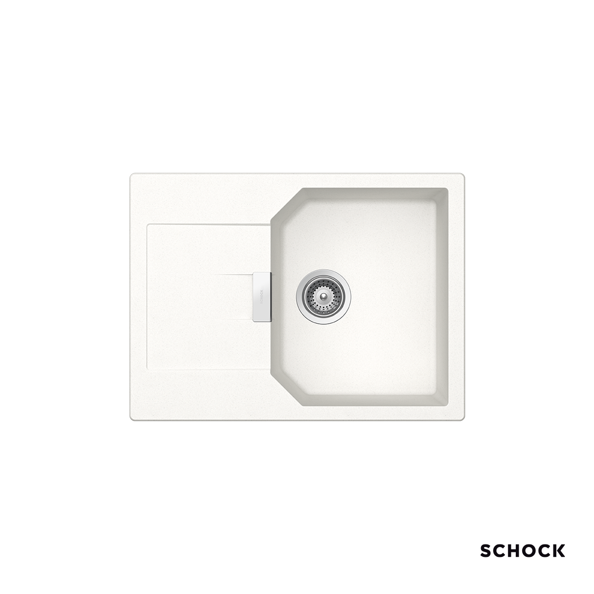 Νεροχύτης Κουζίνας Γρανίτη Manhattan 69x51 Schock Cristalite SuperWhite Granite