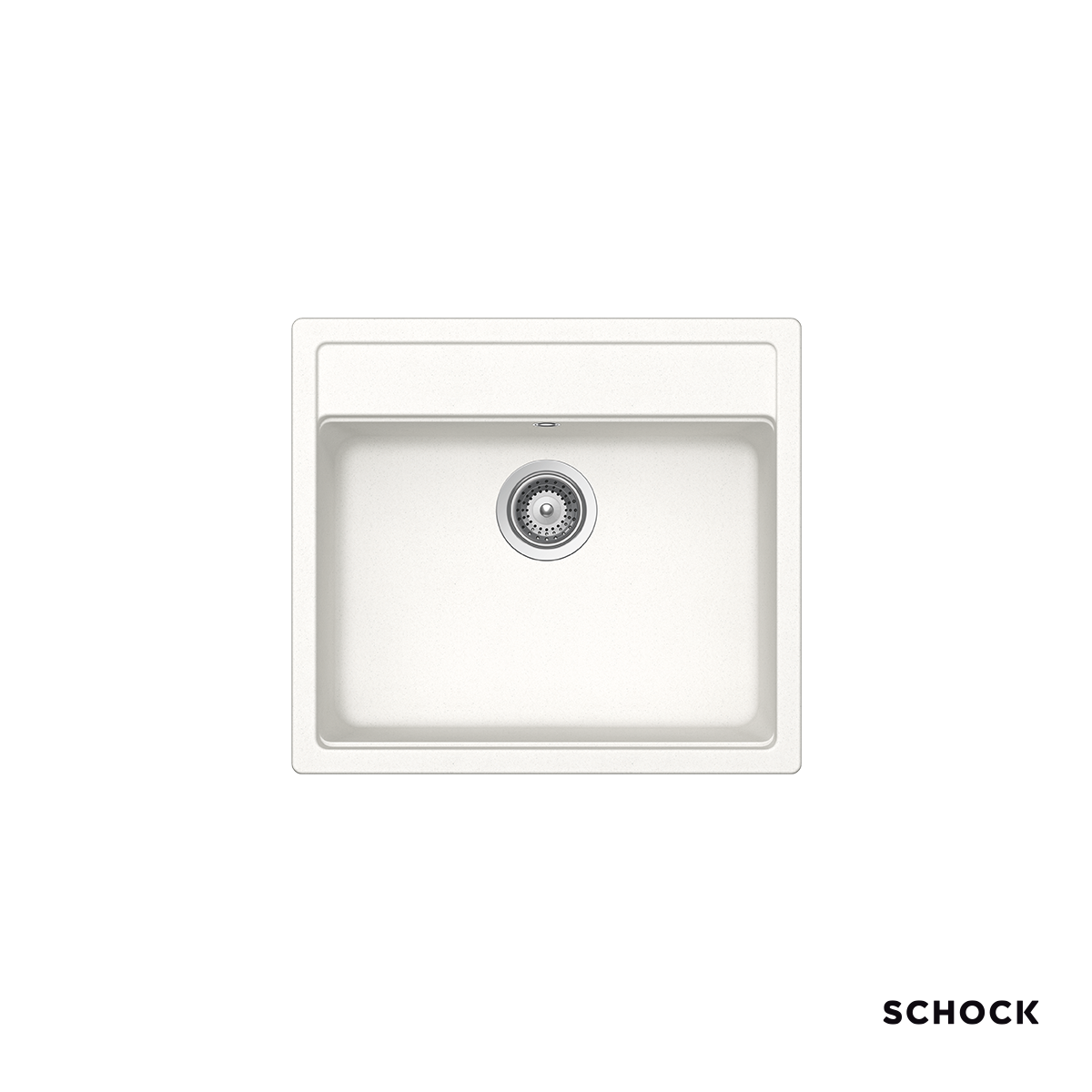 Νεροχύτης Κουζίνας Γρανίτη Manhattan 57x51 Schock Cristalite SuperWhite Granite