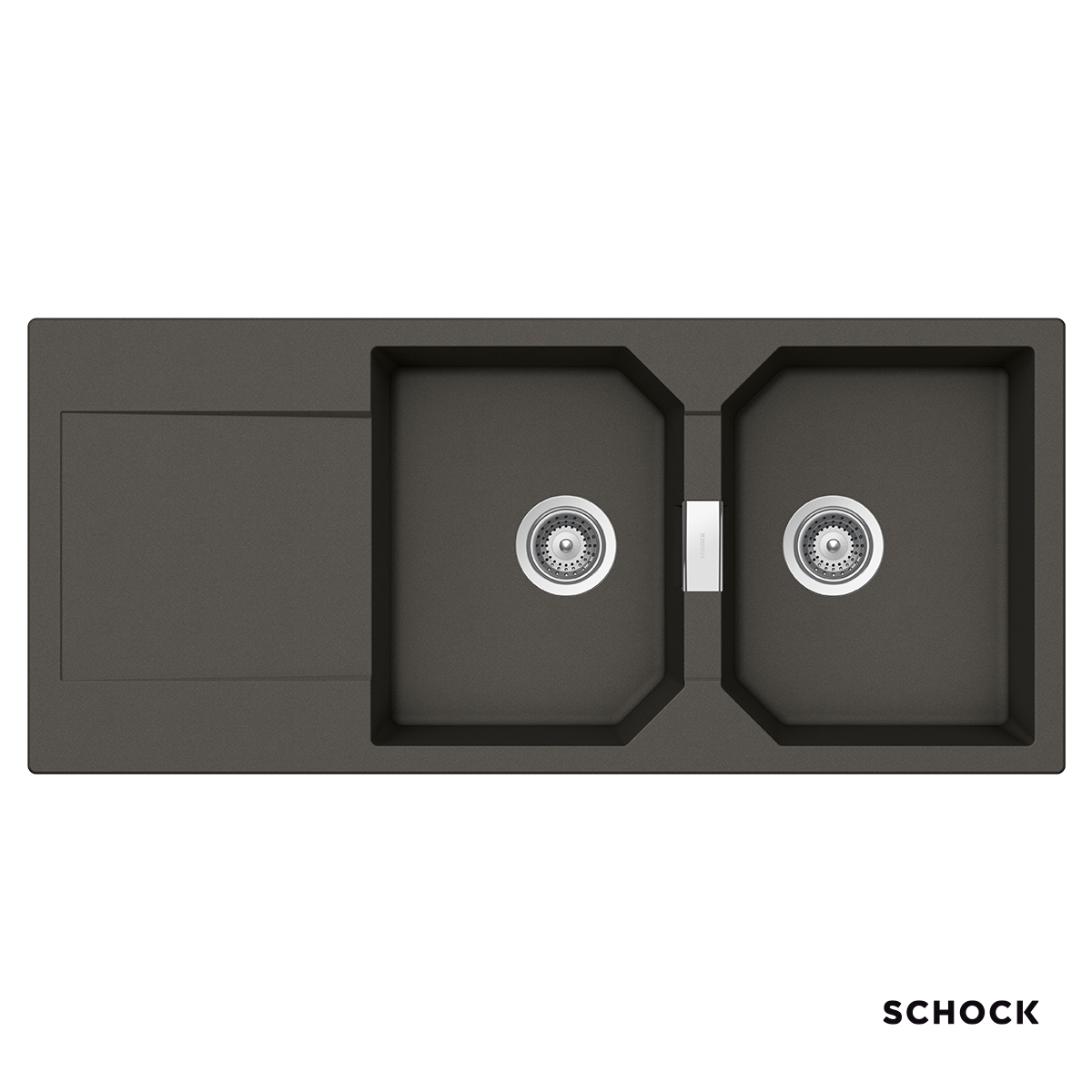 Νεροχύτης Κουζίνας Γρανίτη Manhattan 116x51 Schock Cristalite Asphalt Granite