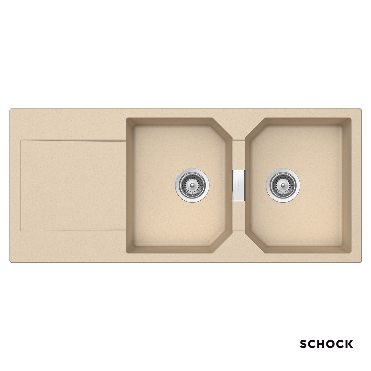 Νεροχύτης Κουζίνας Γρανίτη Manhattan 116x51 Schock Cristalite Moonstone Granite