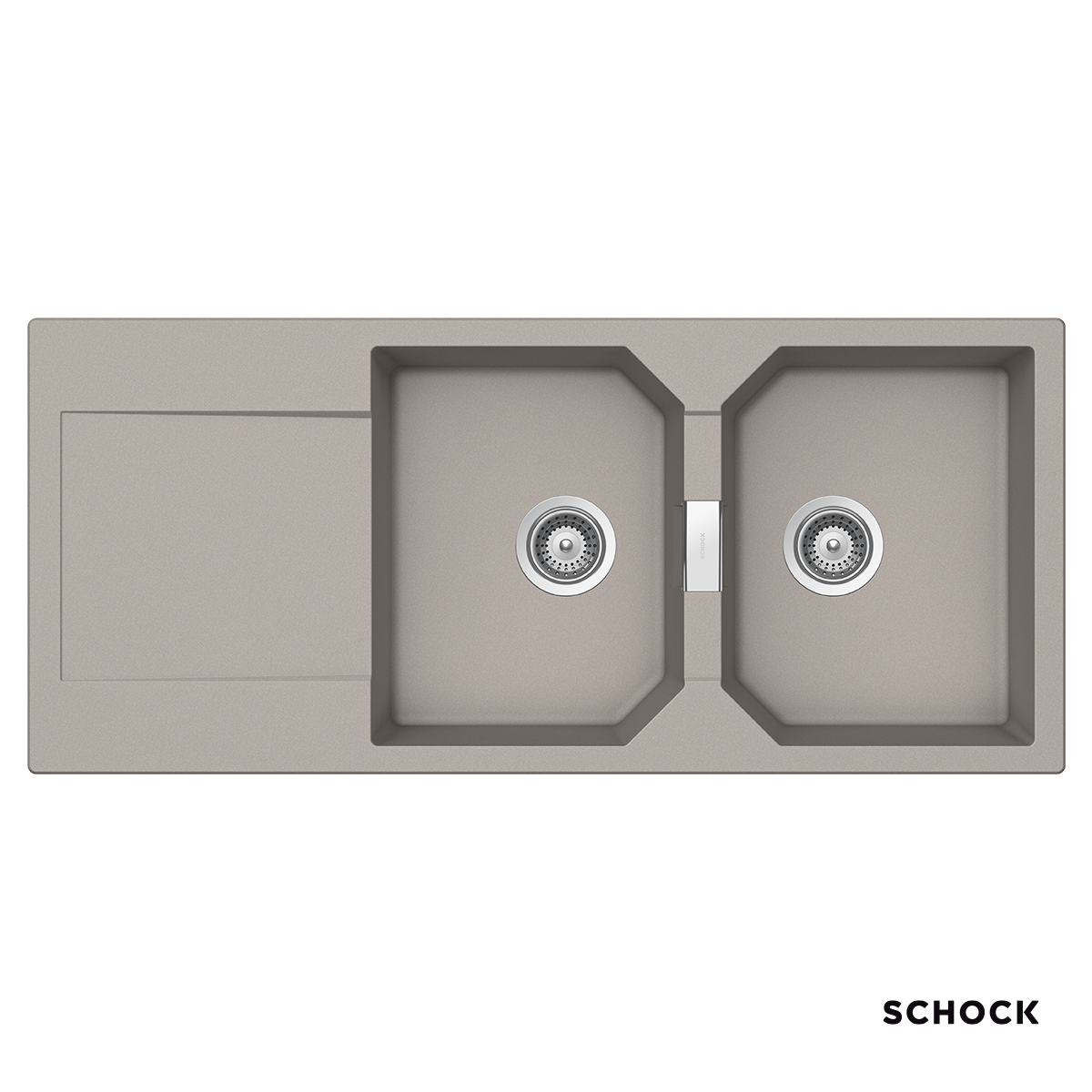 Νεροχύτης Κουζίνας Γρανίτη Manhattan 116x51 Schock Cristalite Concrete Granite