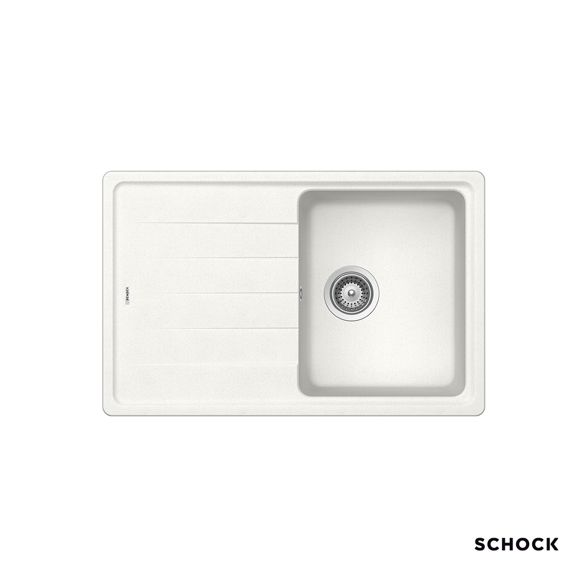 Νεροχύτης Κουζίνας Γρανίτη Element 78x50 Schock Cristalite SuperWhite Granite