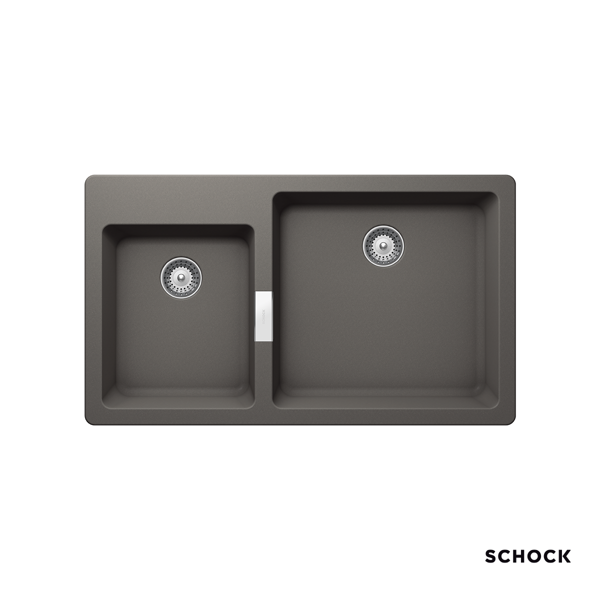 Νεροχύτης Κουζίνας Γρανίτη Mono 86x50 Schock Cristadur Silverstone Granite