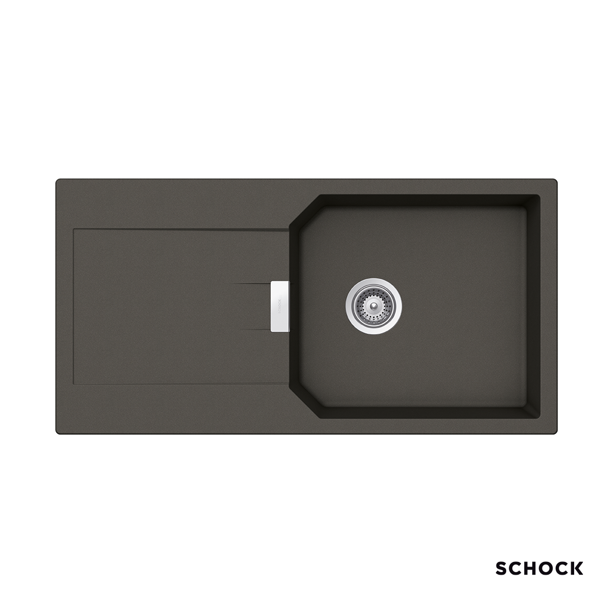 Νεροχύτης Κουζίνας Γρανίτη Manhattan 100x51 Schock Cristalite Asphalt Granite