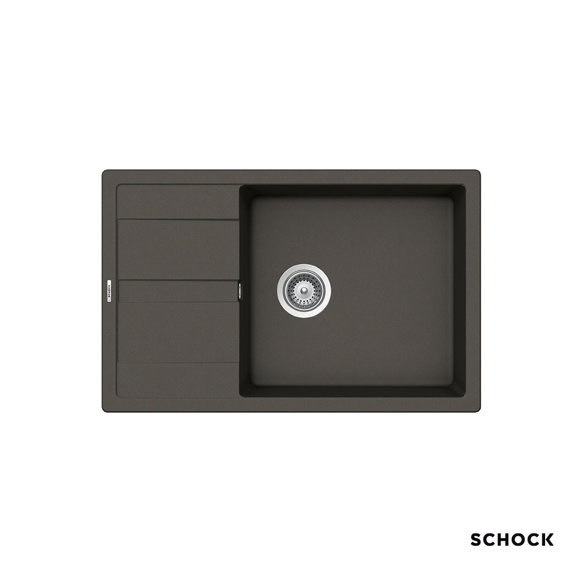 Νεροχύτης Κουζίνας Γρανίτη Manhattan 78x50 Schock Cristalite Asphalt Granite