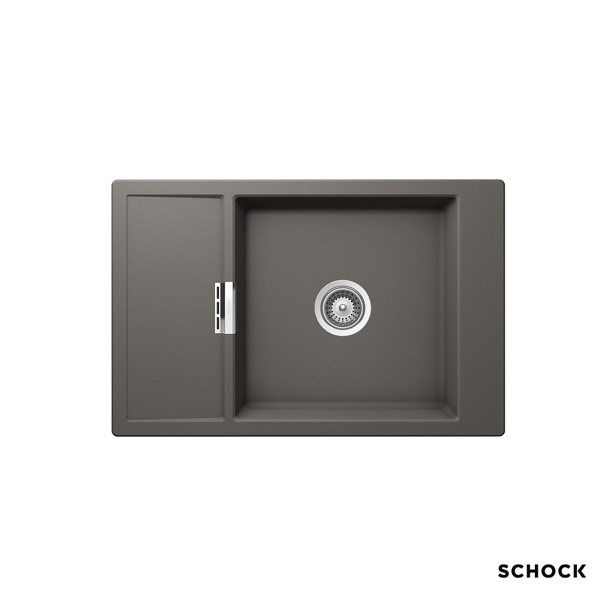 Νεροχύτης Κουζίνας Γρανίτη Mono 78x51 Schock Cristadur Silverstone Granite