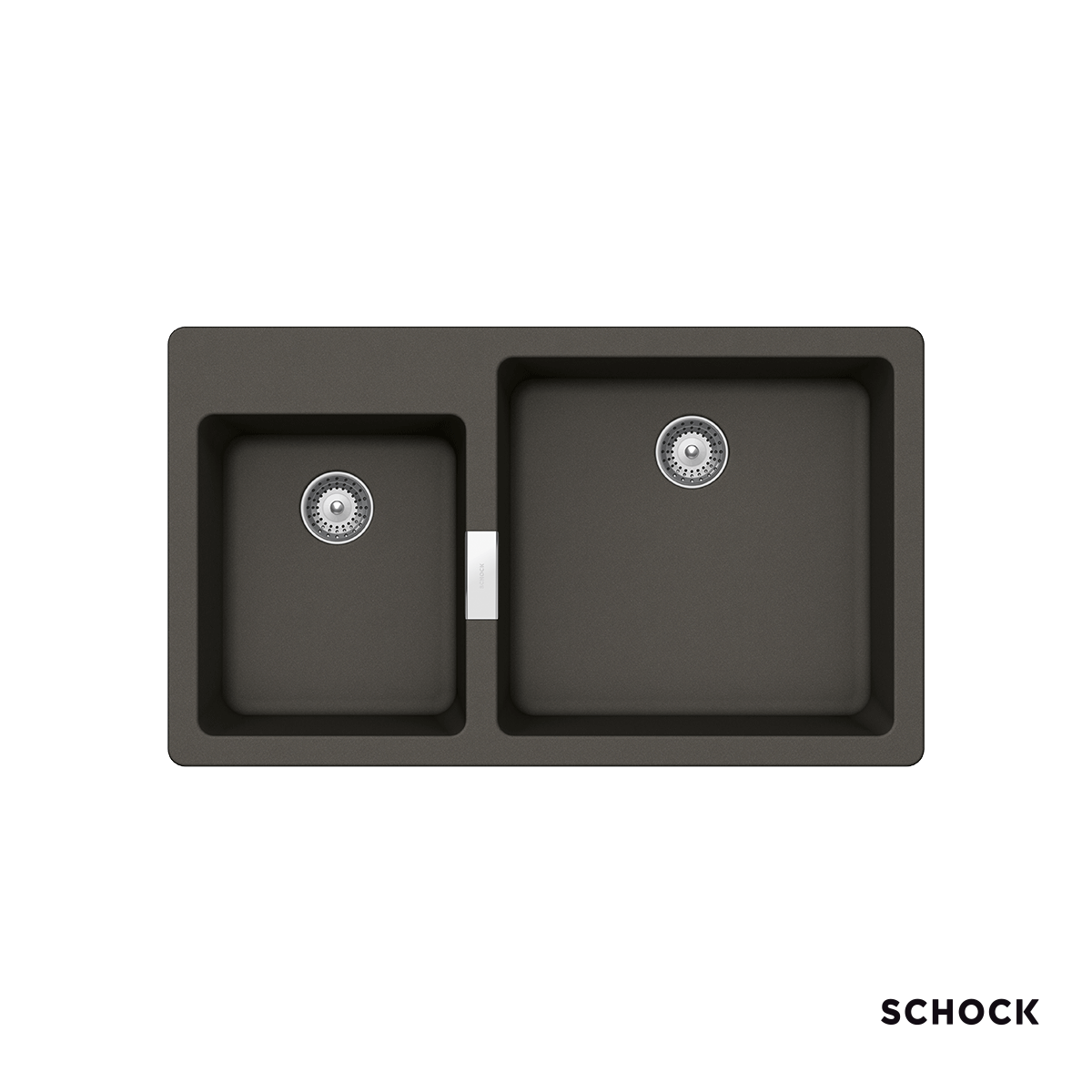 Νεροχύτης Κουζίνας Γρανίτη Manhattan 86x50 Schock Cristalite Asphalt Granite