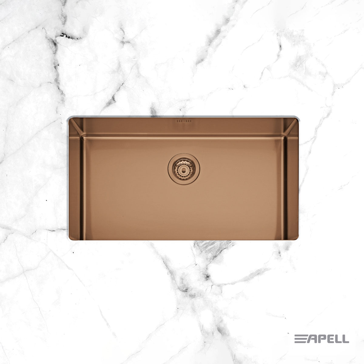 Νεροχύτης Κουζίνας Ανοξείδωτος Υποκαθήμενος Metamorfosi 75x44 PVD Copper apell