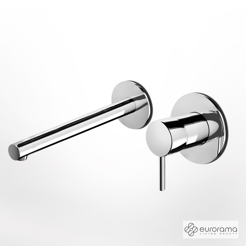 Μπαταρία Νιπτήρα Τοίχου Tonda Eurorama Chrome