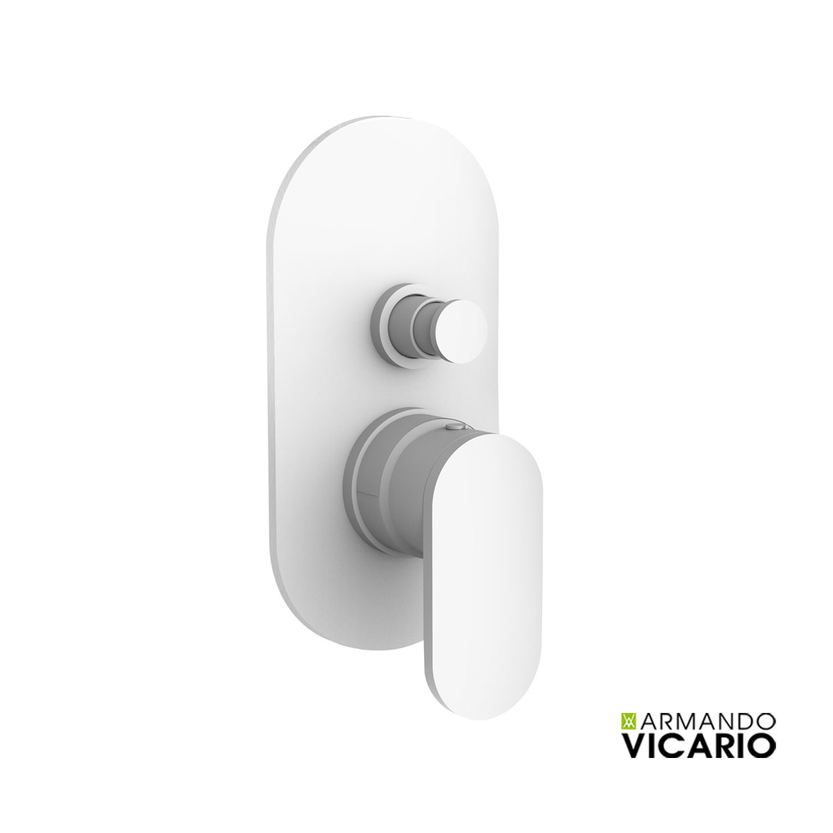 Μίκτης Εντοιχισμού 2 Εξόδων Slim Vicario White Matt