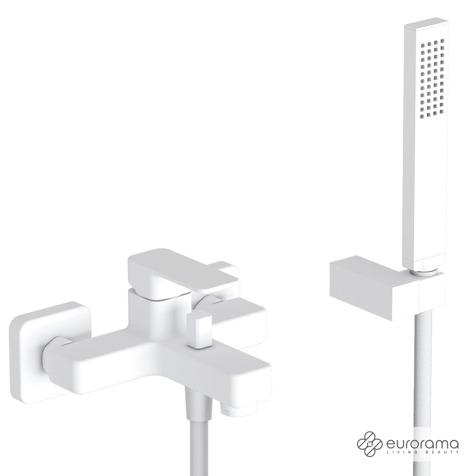 Μπαταρία Λουτρού Quadra Eurorama White Matt