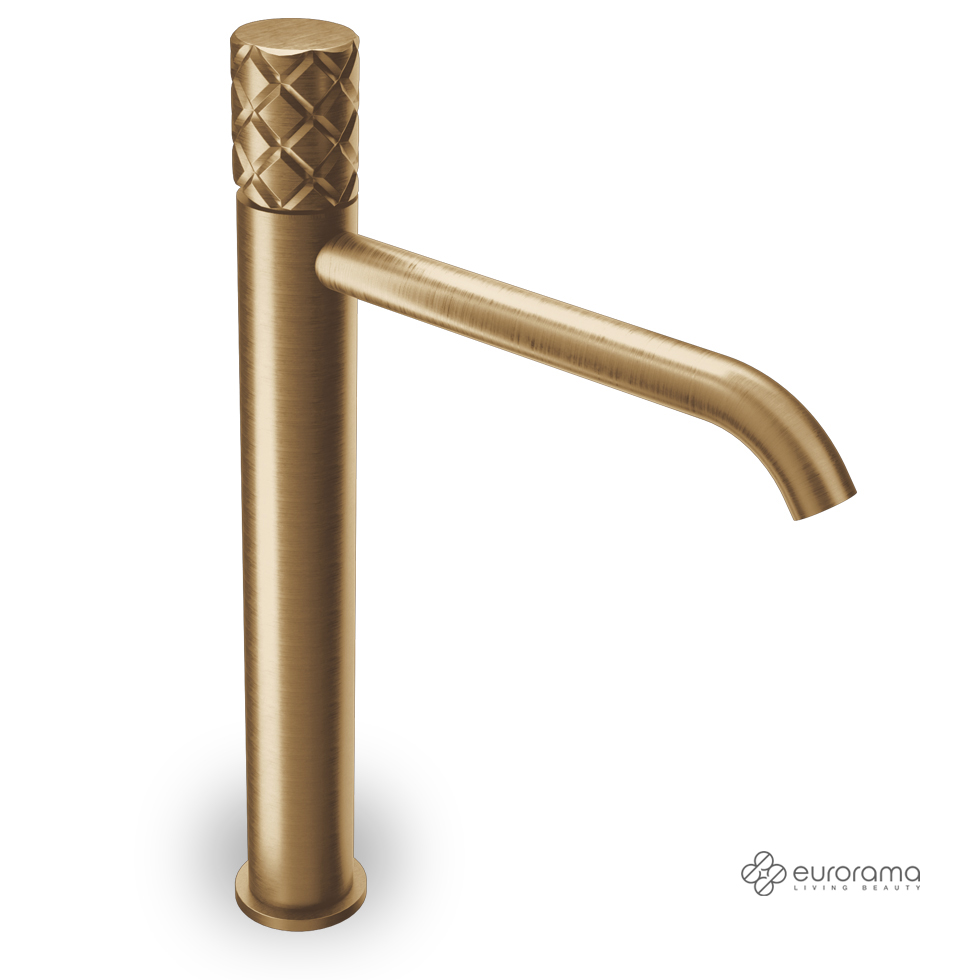 Μπαταρία Νιπτήρα Υψηλή με Βαλβίδα Clic-Clac Eletta Chester Eurorama Bronze Brushed