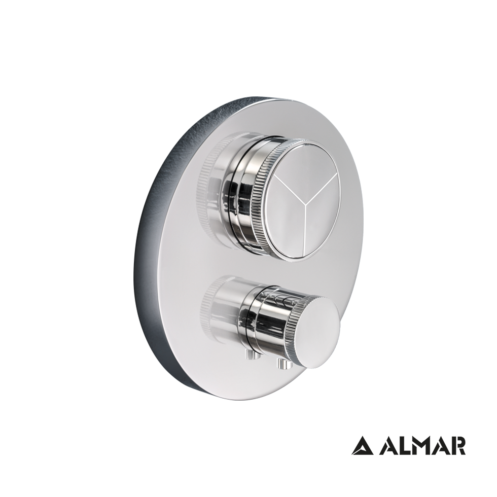 Εξωτερικό τμήμα Θερμοστατικού μίκτη εντοιχισμού 3 εξόδων 