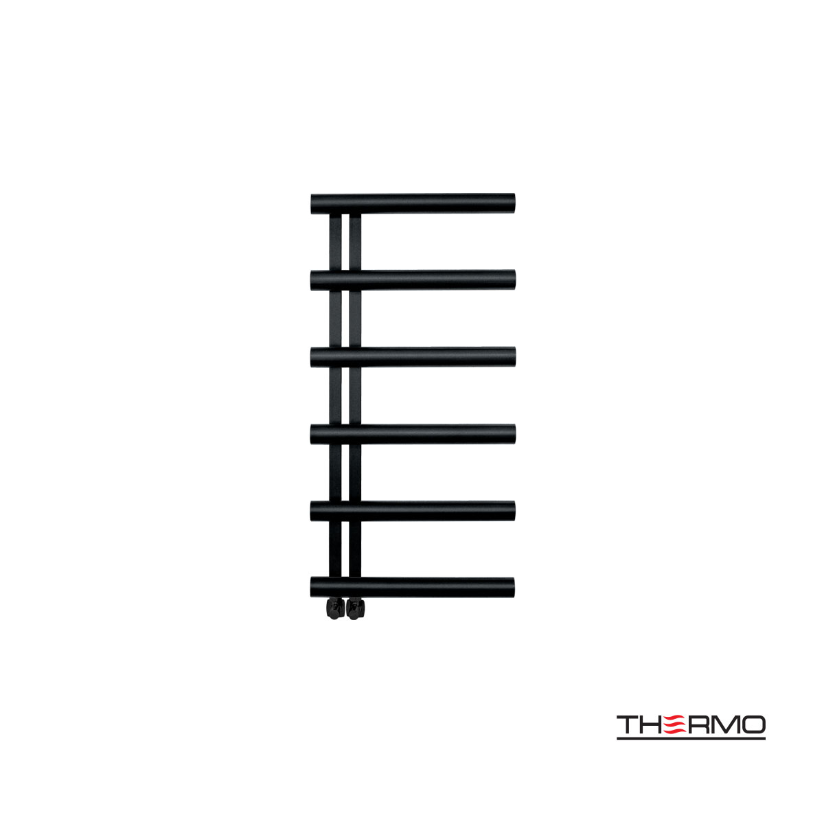 Θερμαινόμενη Πετσετοκρεμάστρα μπάνιου Inox ACCENT  100x50 Silk Black