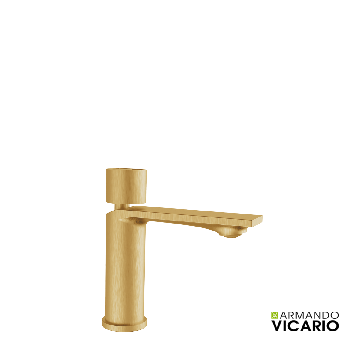 Μπαταρία Νιπτήρα με Βαλβίδα Clic-Clac Halo Vicario Brushed Gold