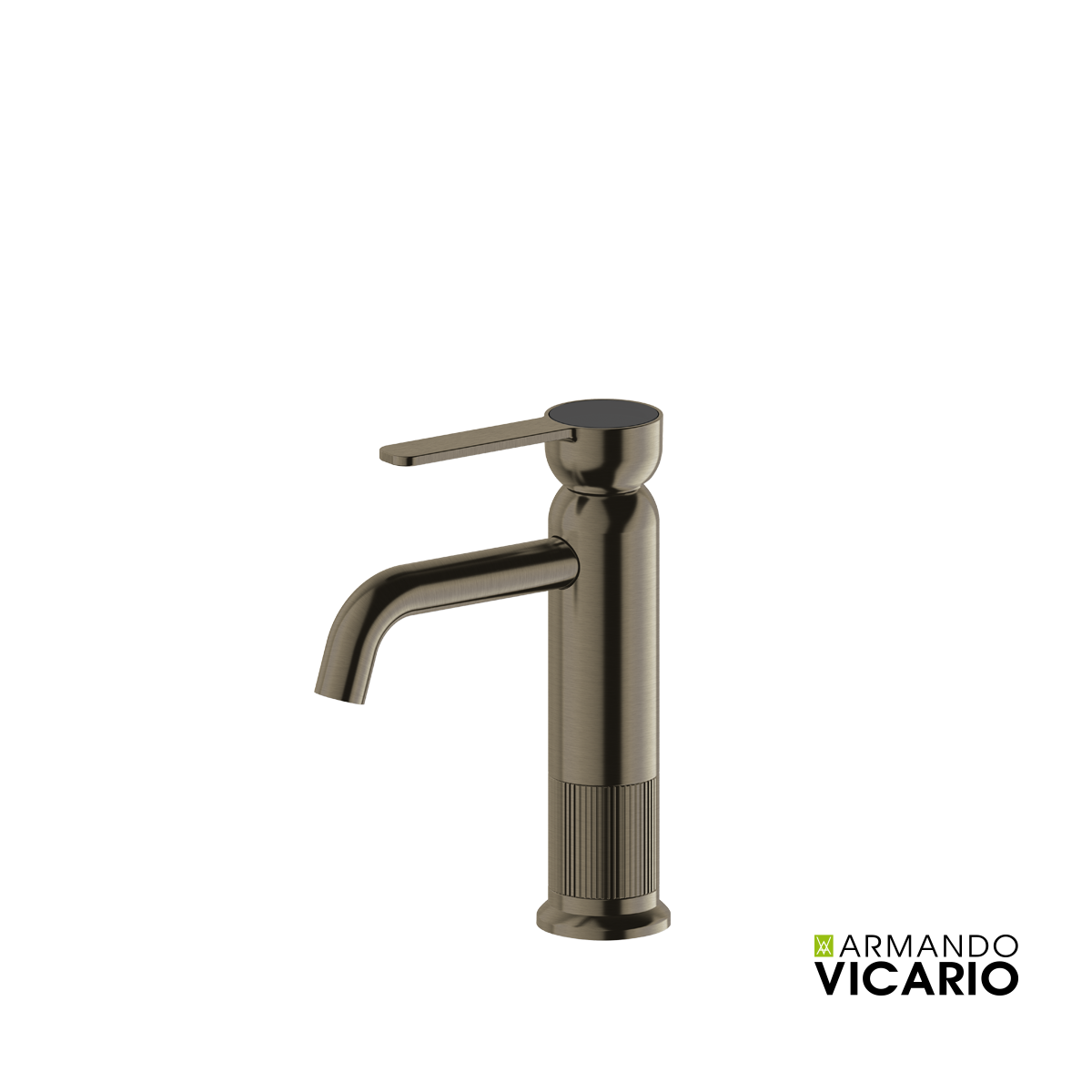 Μπαταρία Νιπτήρα με Βαλβίδα Clic-Clac Lumiere Vicario Black Brushed