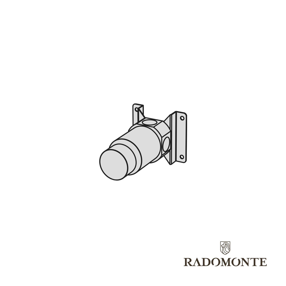 Εσωτερικό Τμήμα Μίκτη Εντοιχισμού 1 Εξόδου Radomonte Brushed Inox