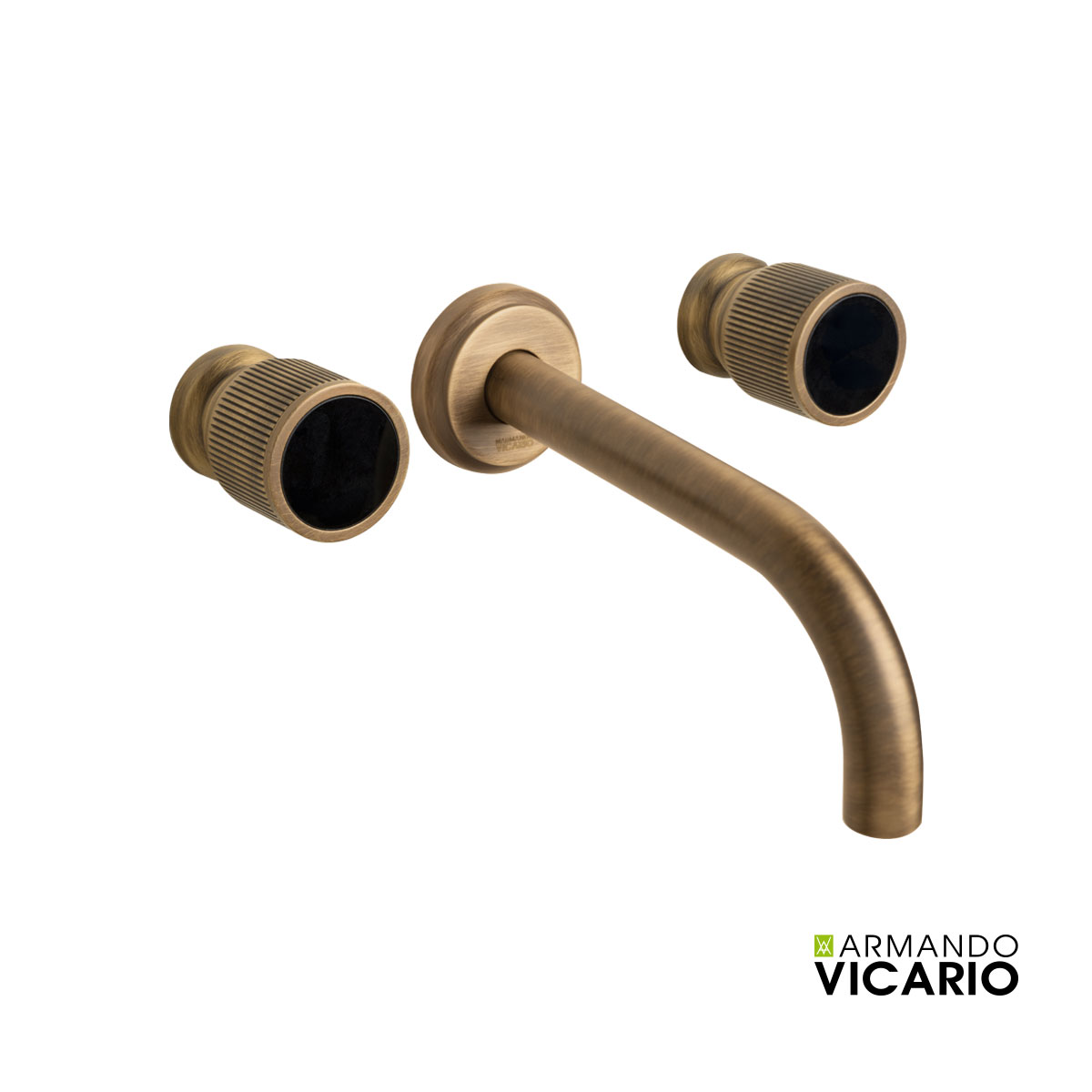 Μπαταρία Νιπτήρα Τοίχου 3 οπών Lumiere Vicario Antique Brass