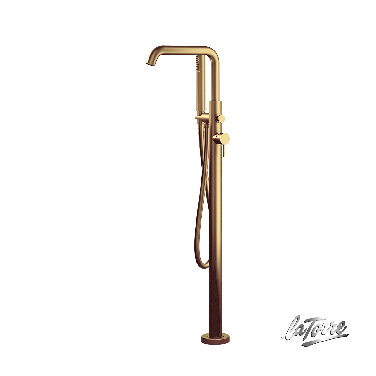 Μπαταρία Λουτρού Επιδαπέδια ELLE La Torre Brushed Gold