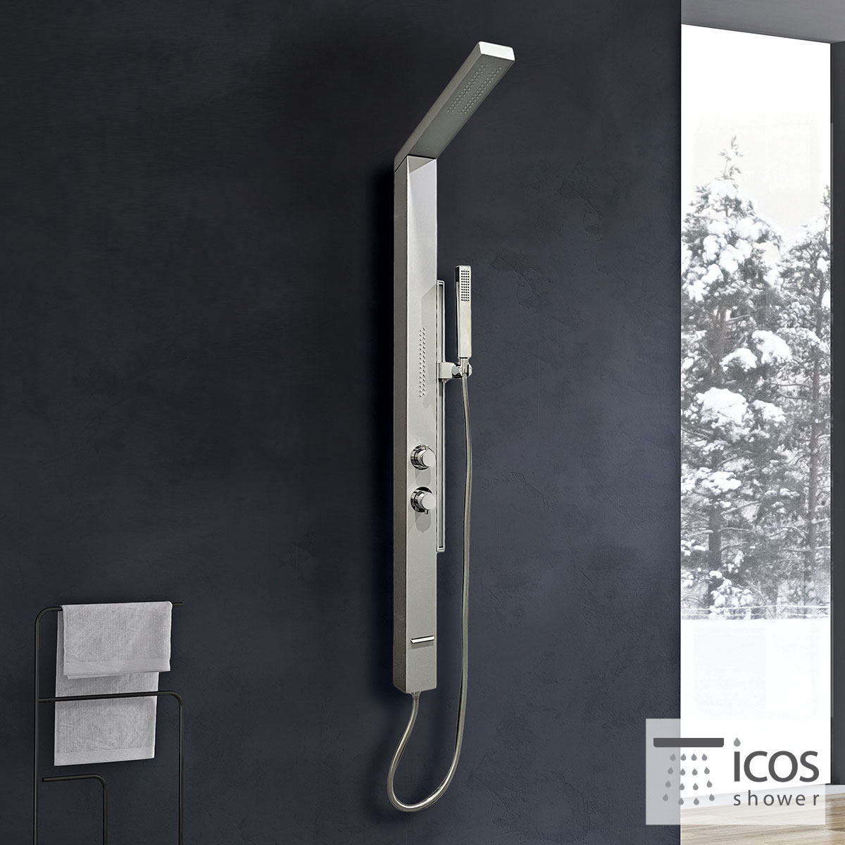 ΣΤΗΛΗ ΝΤΟΥΖ FINA ICOS ΥΨΟΣ 140 εκ. ΑΛΟΥΜΙΝΙΟ SATIN