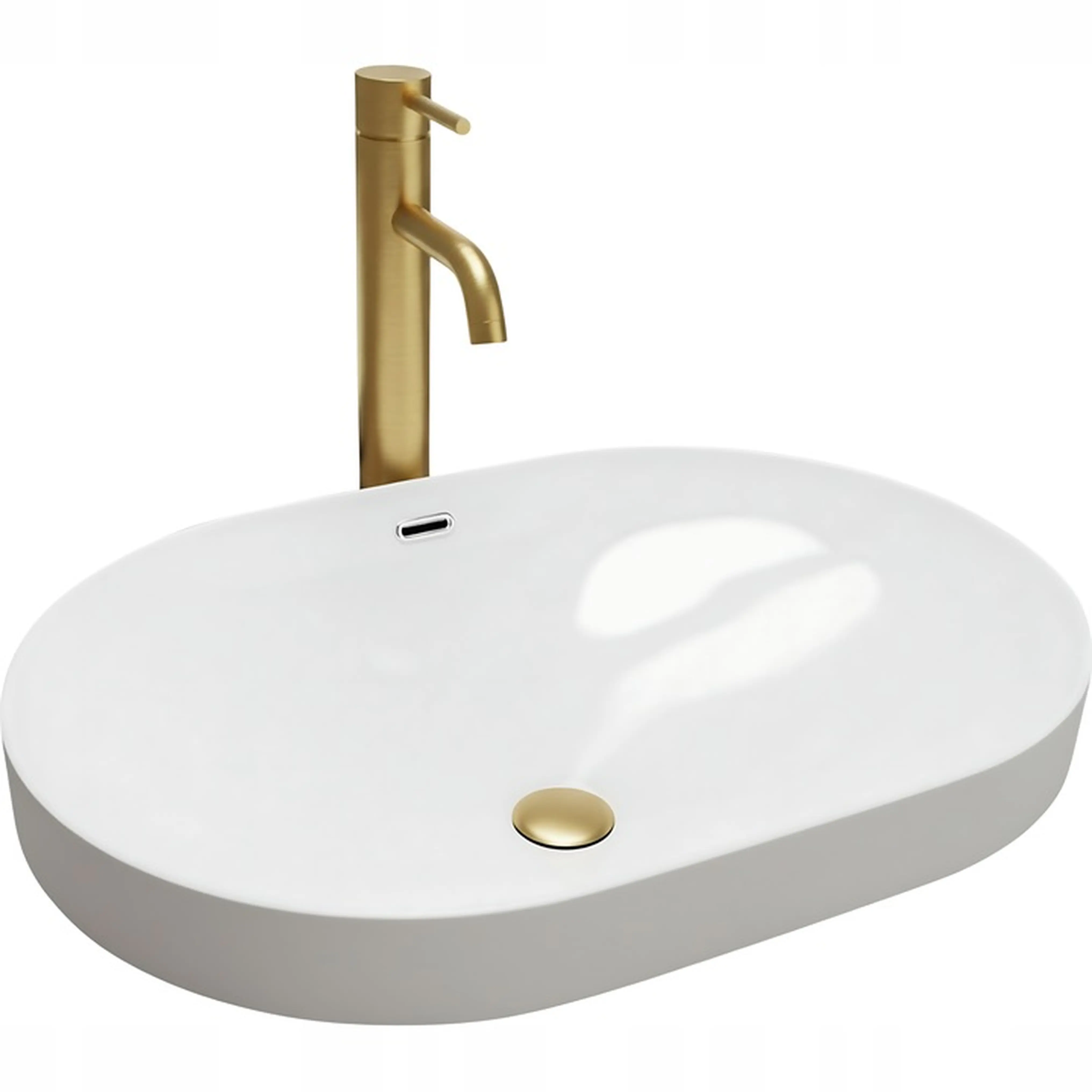 Νιπτήρας Πορσελάνης Basaro Terra 59 x 40 x 18 εκ. Γυαλιστερός