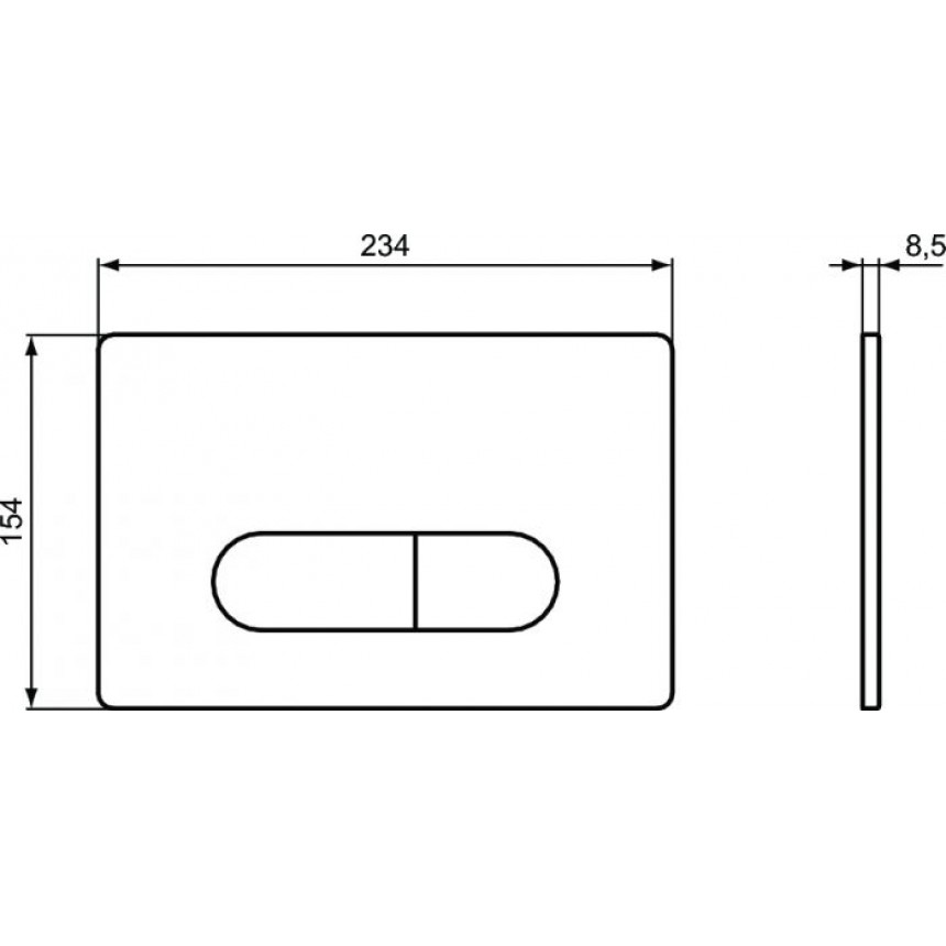 ΠΛΑΚΕΤΑ IDEAL OLEAS M1 R0115A6 ΜΑΥΡΗ 