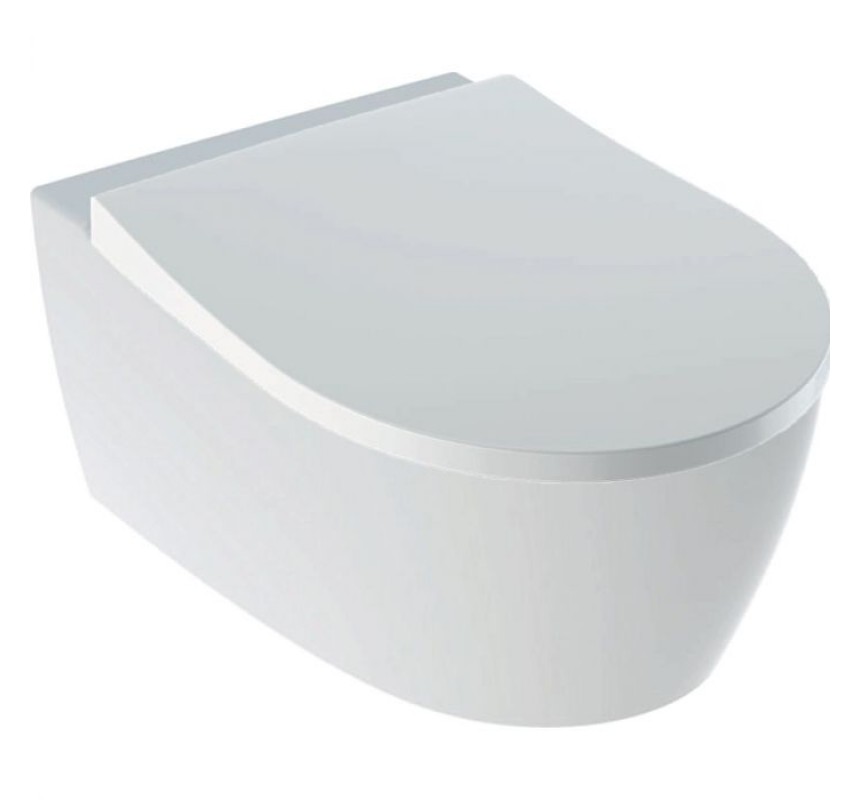 ΣΕΤ ΛΕΚΑΝΗ ΚΡΕΜΑΣΤΗ ICON RIMFREE 49cm ΜΕ ΚΑΛΥΜΜΑ SLIM SOFT CLOSE Q/R ΛΕΥΚΟ GEBERIT