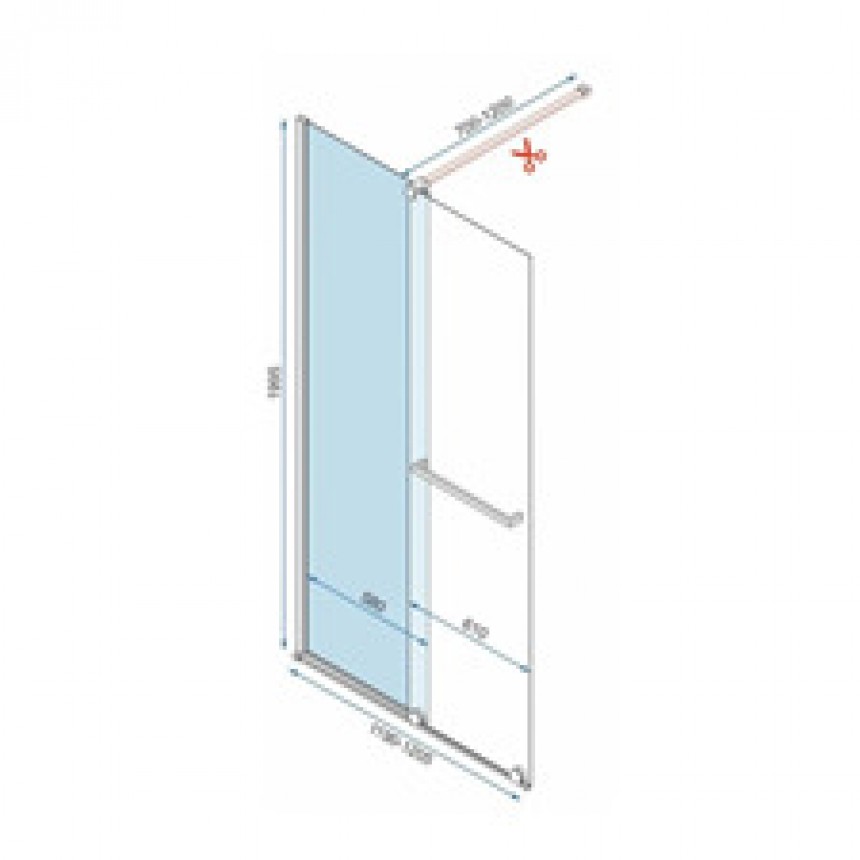 CORTIS GOLD 120 SHOWER WALL ΔΙΑΧΩΡΙΣΤΙΚΟ ΤΖΑΜΙ ΧΡΥΣΟ