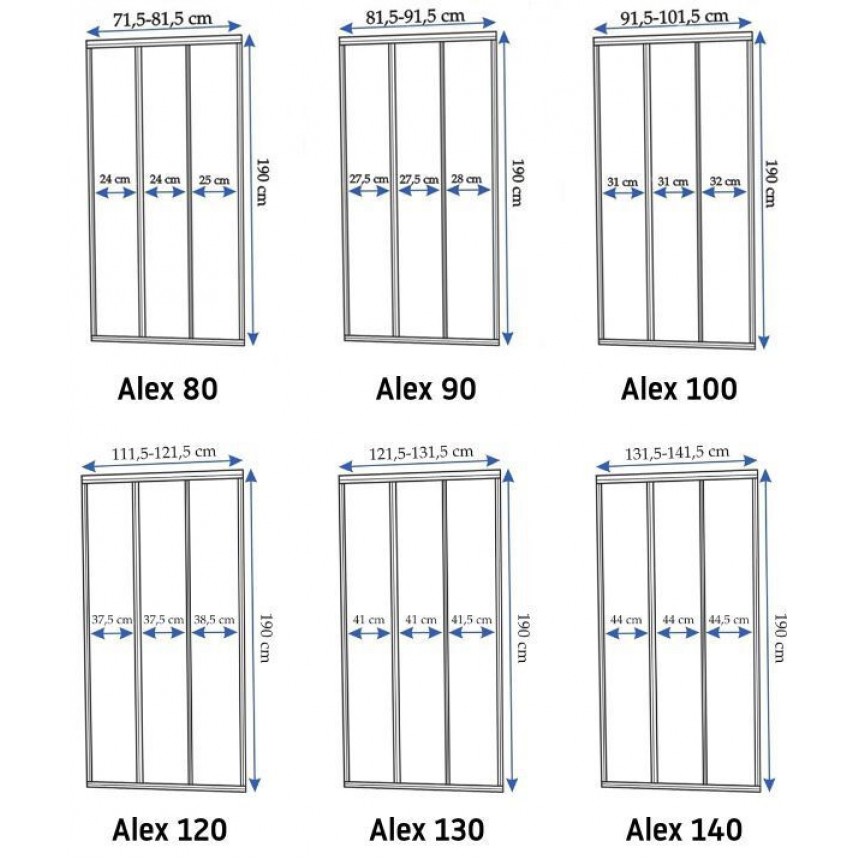 ALEX CHROME 120 SHOWER DOOR ΚΑΜΠΙΝΑ ΣΕ ΑΣΗΜΙ ΧΡΩΜΑ