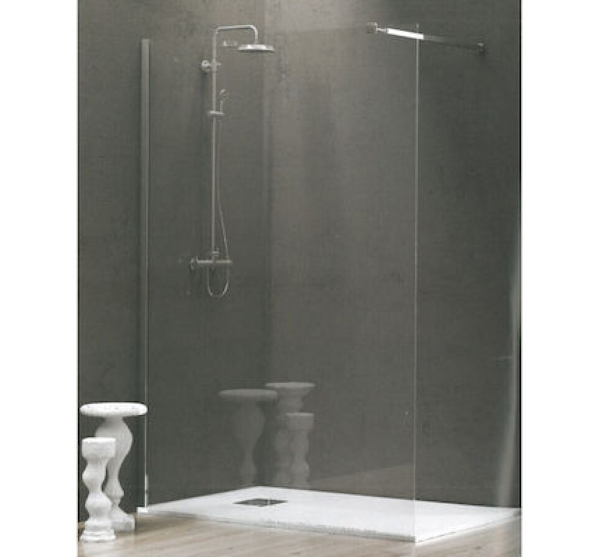 Karag Walkin 1 Διαχωριστικό Ντουζιέρας 80x200cm Clear Glass Cromo 
