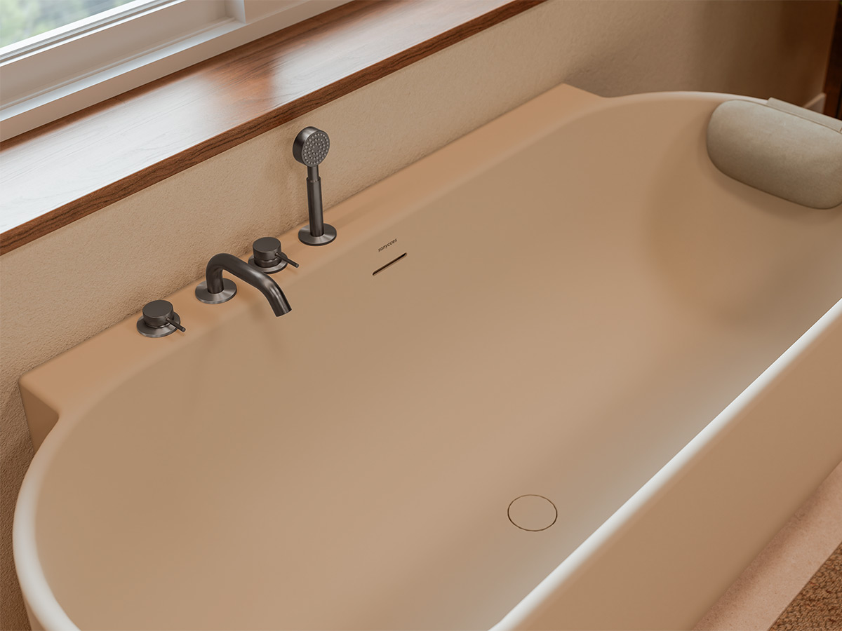 SANYCCES ARC BACK-TO-WALL - ΑΚΡΥΛΙΚΗ ΜΠΑΝΙΕΡΑ ΕΦΑΠΤΟΜΕΝΗ ΣΕ ΤΟΙΧΟ 160x75 cm