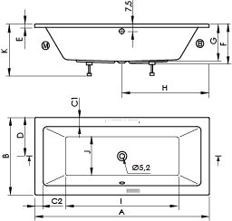 SANYCCES CUBE - ΕΝΤΟΙΧΙΖΟΜΕΝΗ ΑΚΡΥΛΙΚΗ ΜΠΑΝΙΕΡΑ (BUILT-IN)