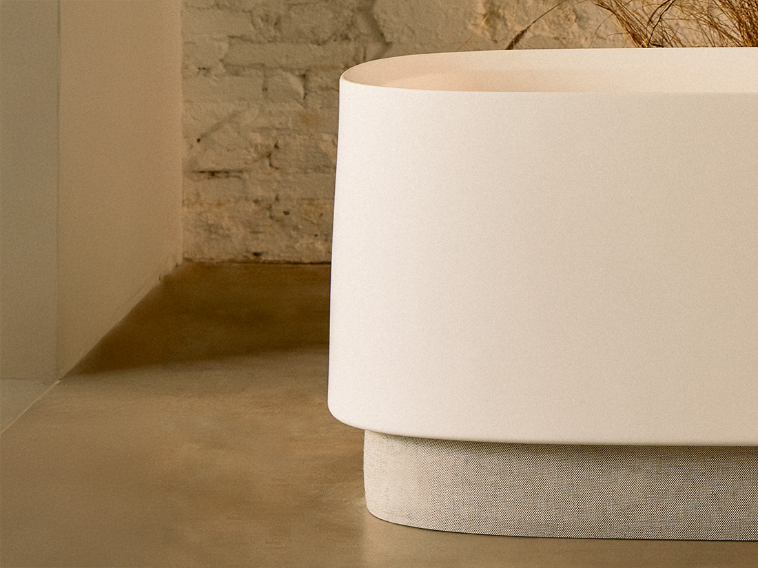 SANYCCES OASIS - ΣΤΡΟΓΓΥΛΗ ΜΠΑΝΙΕΡΑ SANYDUR MATT WHITE (Ø130)