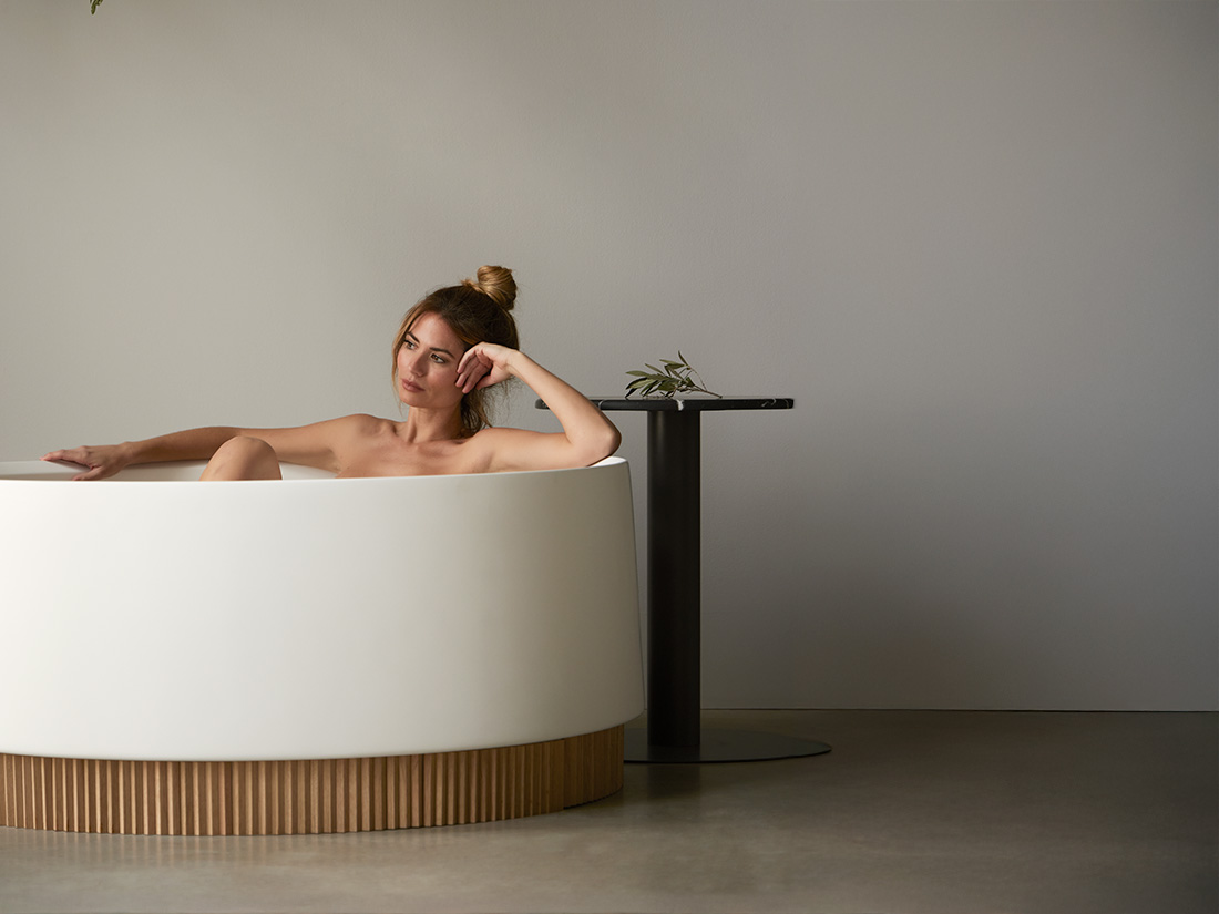 SANYCCES OASIS - ΣΤΡΟΓΓΥΛΗ ΜΠΑΝΙΕΡΑ SANYDUR MATT WHITE (Ø130)