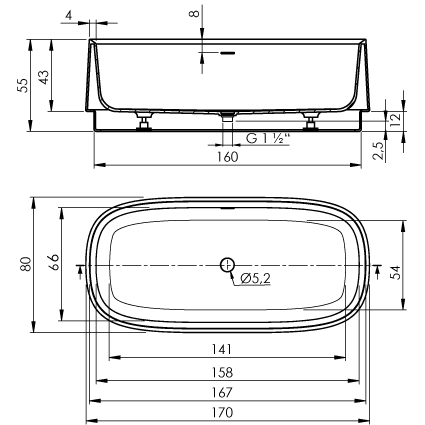 SANYCCES OASIS - ΕΛΕΥΘΕΡΗ ΑΚΡΥΛΙΚΗ ΜΠΑΝΙΕΡΑ (FREESTANDING)