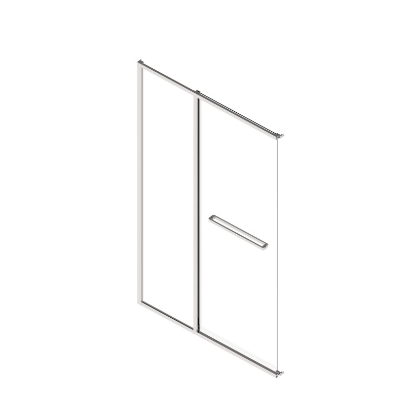 Καμπίνα Ντους με Συρόμενη Πόρτα Interceramic Graziana Chrome 100x200cm