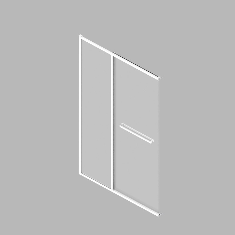 Καμπίνα Ντους με Συρόμενη Πόρτα Interceramic Graziana Matte White 110x200cm