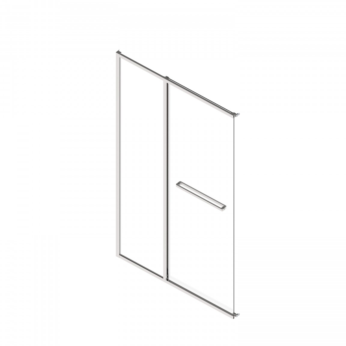 Καμπίνα Ντους με Συρόμενη Πόρτα Interceramic Graziana Chrome 120x200cm