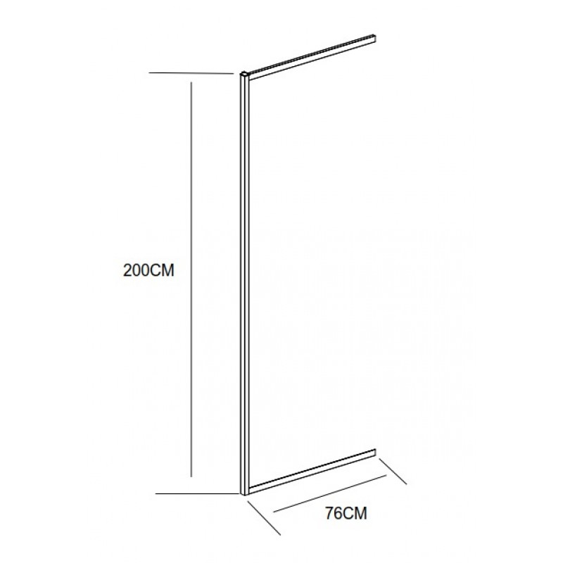 Προφίλ Τοίχου Καμπίνας Interceramic Matte White 200cm (6-200MW)