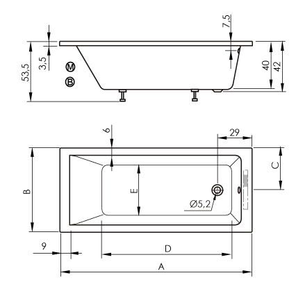 SANYCCES BALI - ΕΝΤΟΙΧΙΖΟΜΕΝΗ ΑΚΡΥΛΙΚΗ ΜΠΑΝΙΕΡΑ (BUILT-IN)