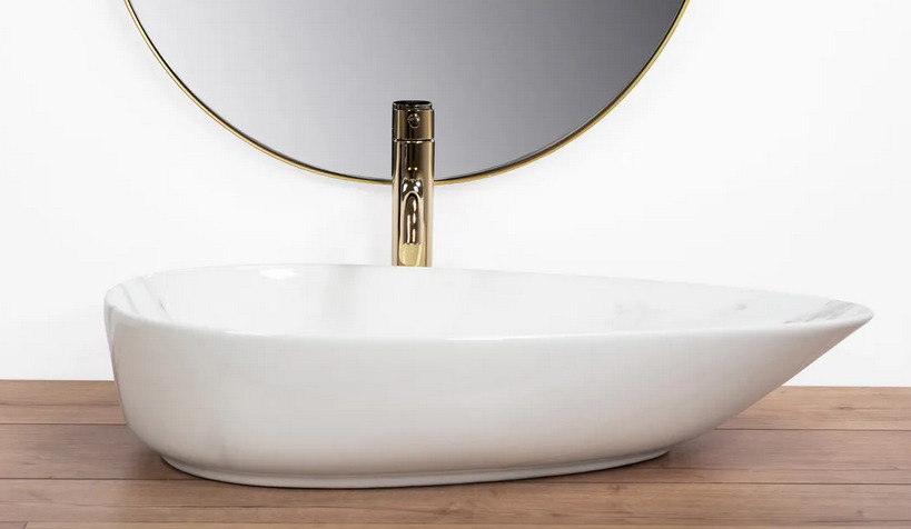 Νιπτήρας Επικαθήμενος Rea Greta 65 Bianco Shiny - 65 x 42 cm