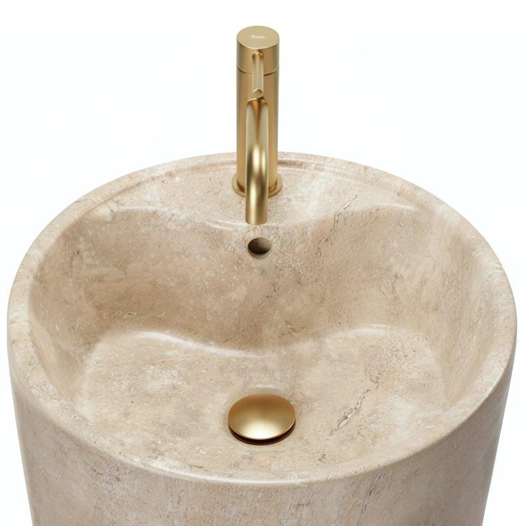 Ανεξάρτητος Επιδαπέδιος Κεραμικός Νιπτήρας Rea Anya Savana Matt - 45 x 45 x 84 cm