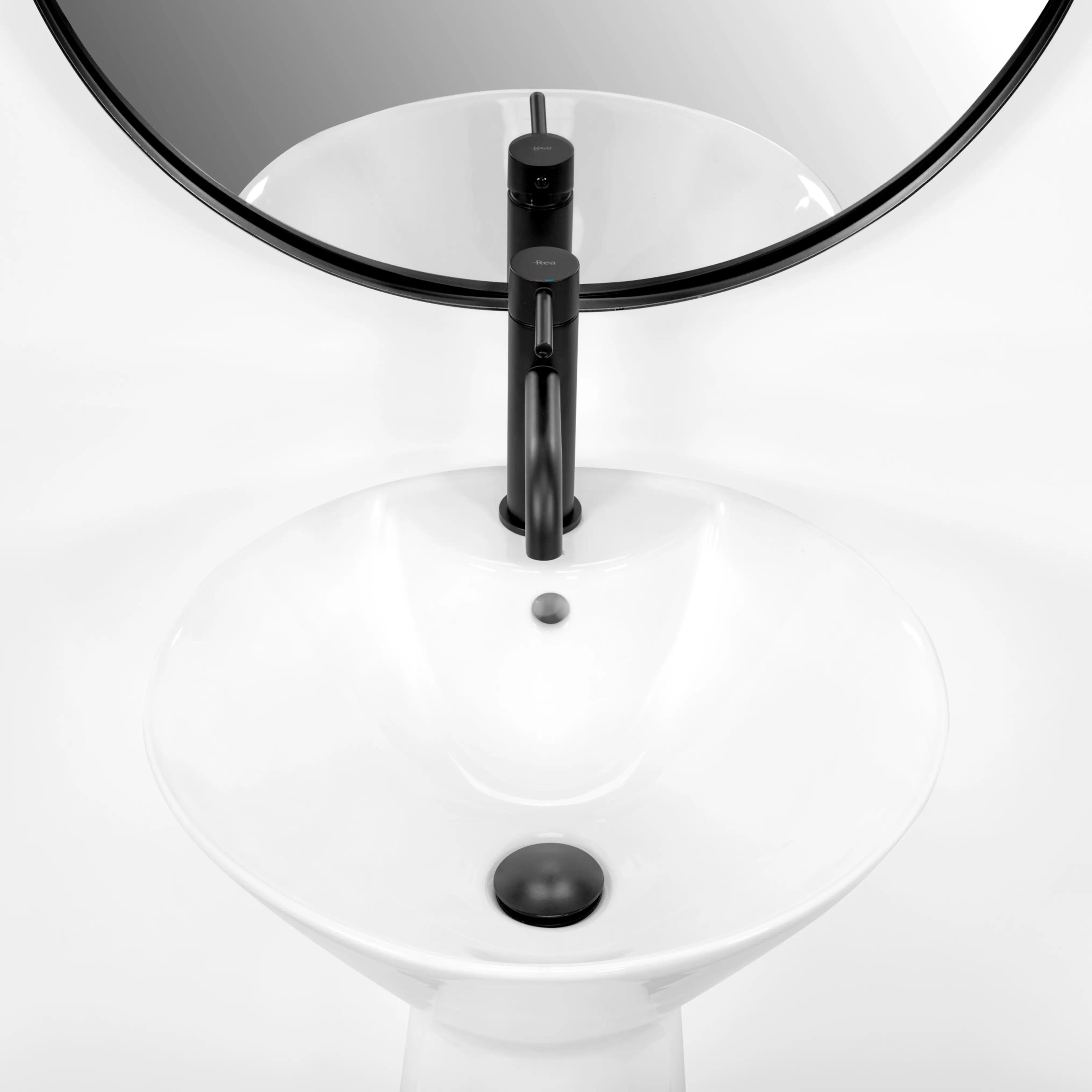 Ανεξάρτητος Επιδαπέδιος Νιπτήρας Πορσελάνης Potamou - 40 x 40 x 85 cm